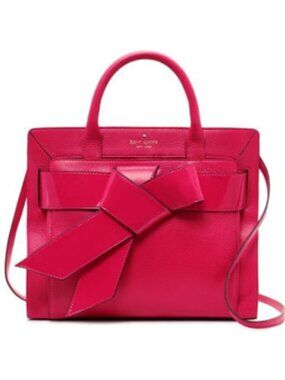 Kate Spade Bow Valley Rosa Satchel – Rare Vibrant Pink Leather w/ Statement Bow